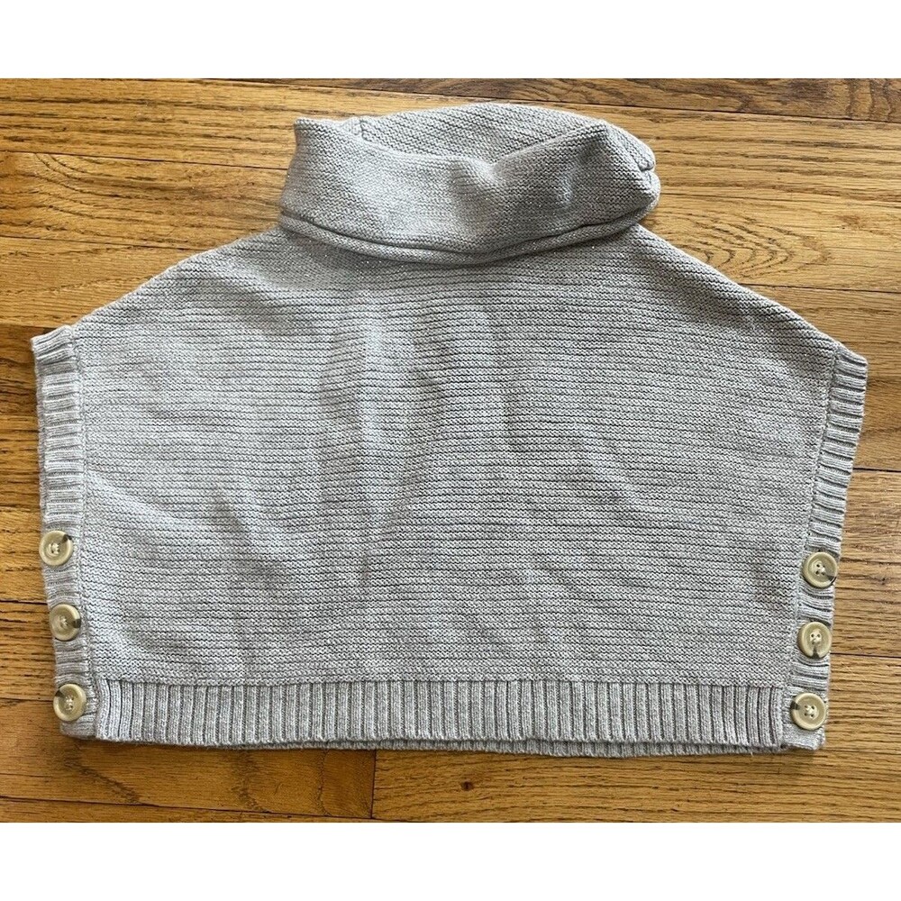 Old Navy Girls 2T Gray Glittery Sweater Poncho Cowl Neck T-Shirt
